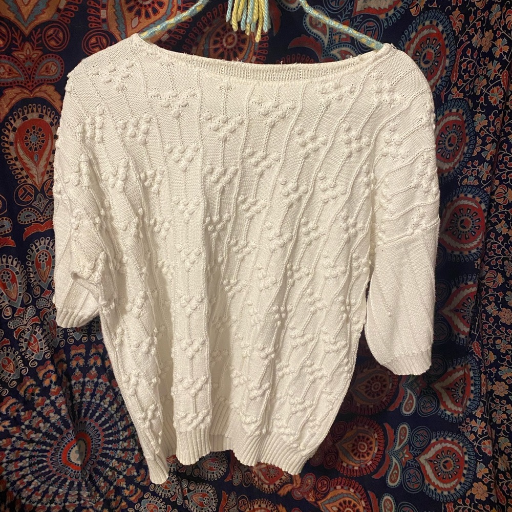 Vintage 80s White sweater top